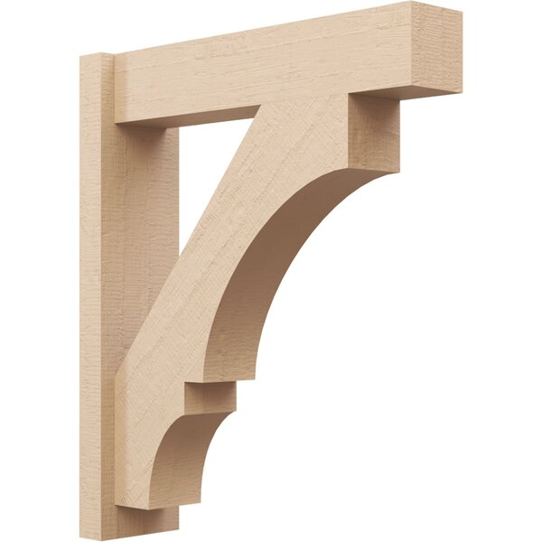 Ekena Millwork 6-in W x 24-in D x 28-in H Balboa Block Rough Cedar Woodgrain TimberThane Outlooker, Primed Tan OUTUR060X24X28BOA44RCPR - main